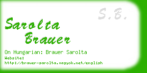 sarolta brauer business card